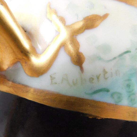 Signed Floral Mug with Dragon Handle # 26286 - Picture 7 of 8